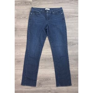 J.Jill Authentic Fit Slim Leg Denim‎ Jeans Women's Size 8 Dark Wash